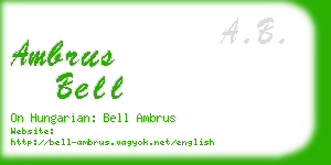 ambrus bell business card